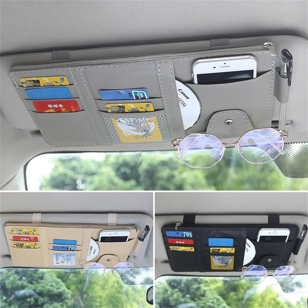 Auto-Organizer für Sonnenblenden — Halten Sie Ihre Accessoires griffbereit
