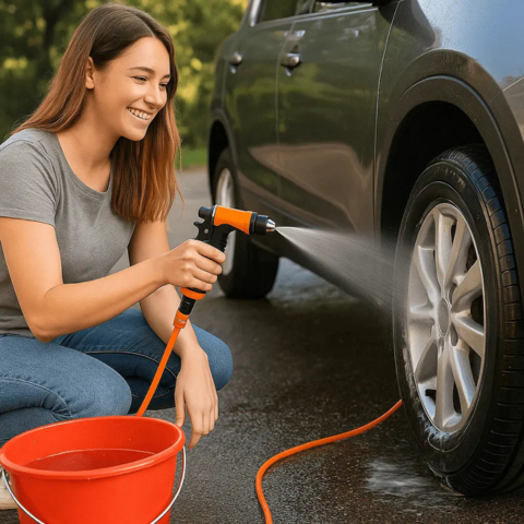 Nettoyeur Haute Pression Portable — Nettoyage Facile Partout