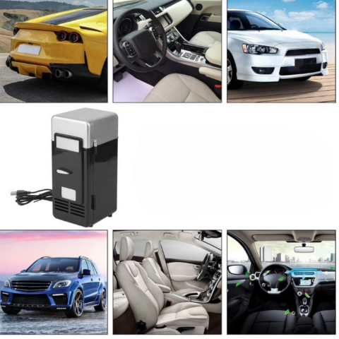 Mini USB-køleskab 5V 10W — Ideel til kontor og bil