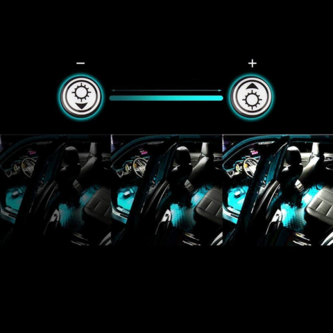 ערכת LED לאווירה לרכב – אורות רב-צבעוניים מגיבים לקול