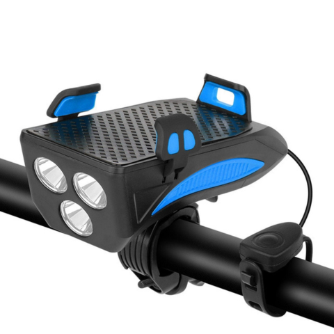 Lampe De Vélo Multifonction – Klaxon Et Support Téléphone