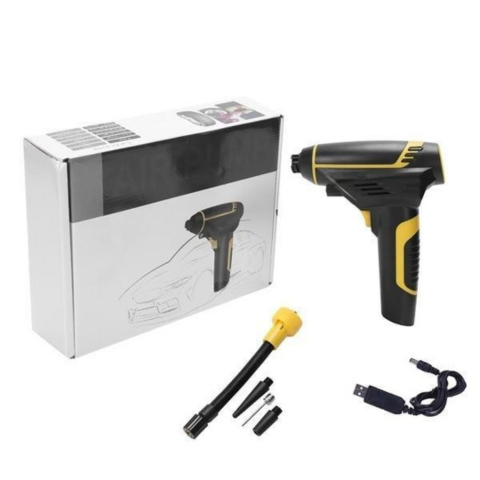 מדחס אוויר נייד לרכב – תצוגה דיגיטלית ואור LED