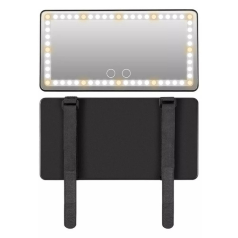 LED Sunshade Mirror For Car – Adjustable And Rechargeable Lighting