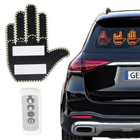 LED-signalering med fjernbetjening til bagruden — Gester og lysbeskeder