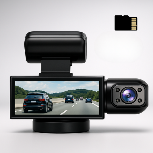 Dashcam Double Full HD Car - Night Vision + Interior Camera