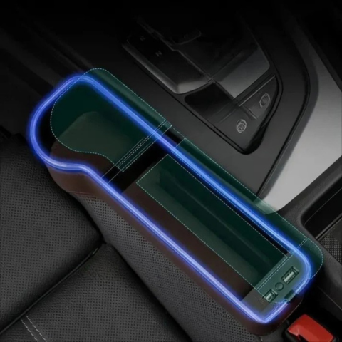 Organisateur De Siège De Voiture Avec Éclairage LED — Rangement Pratique & Ambiance Moderne