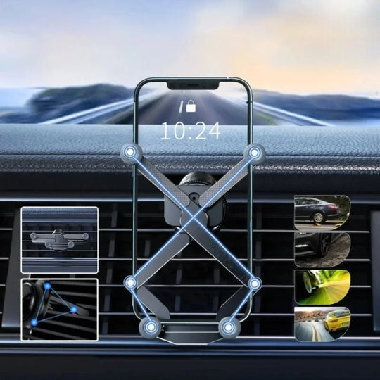 Támogatás Autós Telefon Állvány - 360°-os Forgatás & Automatikus Zár 