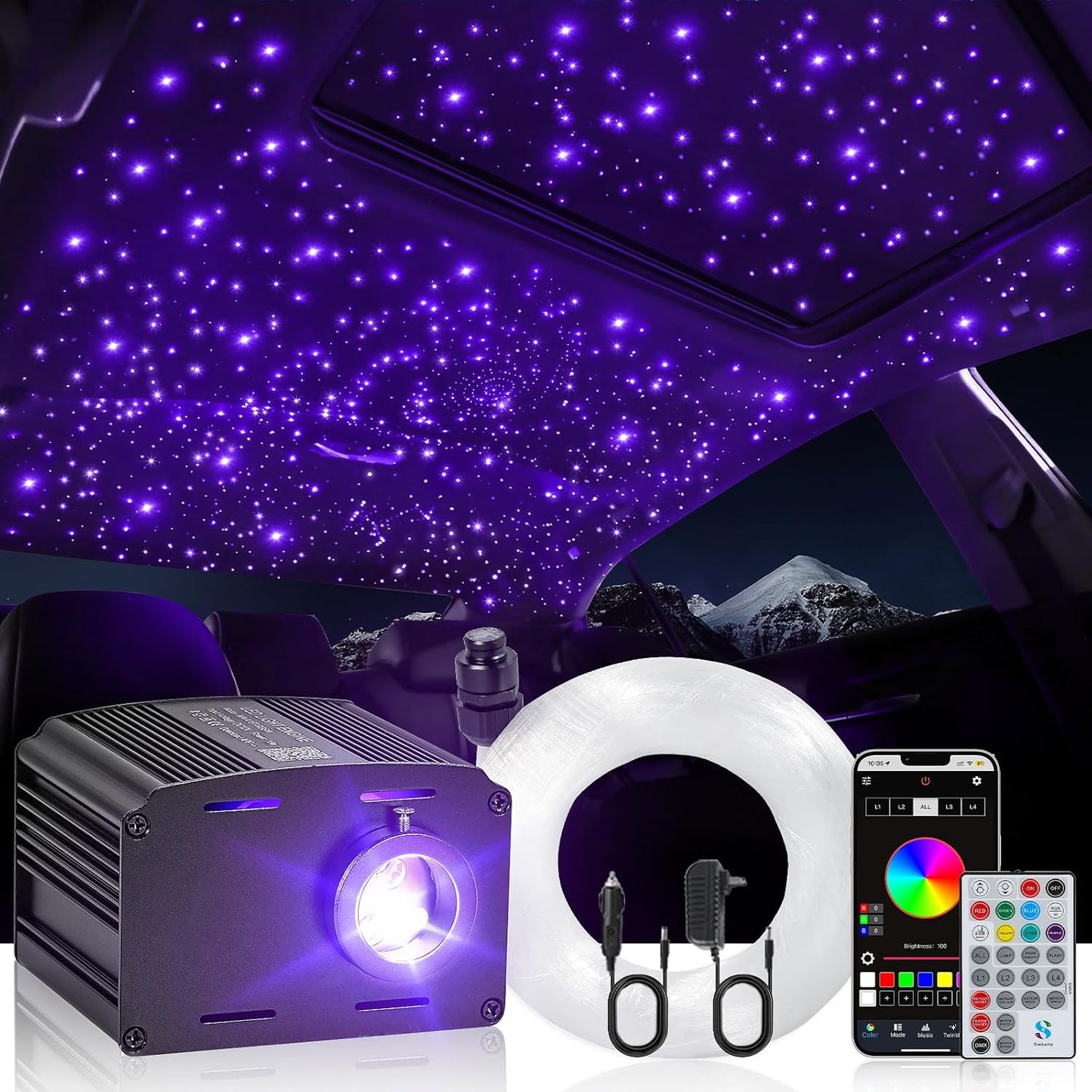 Fiber Optic Starry Sky Lighting Kit - Unique Lighting Effect & Night Ambience