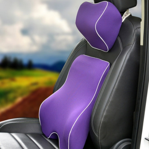 Muistivaahtomuovinen lannerangan tuki ja niskatyyny - mukavuus ja selän helpottaminen