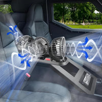 Mini Ventilatore a Tripla Testa – Freschezza Ottimale in Auto 
