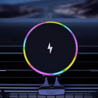 Car Phone Holder – Wireless Charging and LED Lighting 