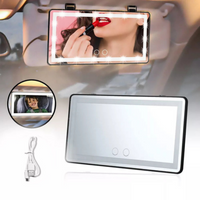 Miroir LED De Pare-Soleil Pour Voiture – Éclairage Ajustable Et Rechargeable