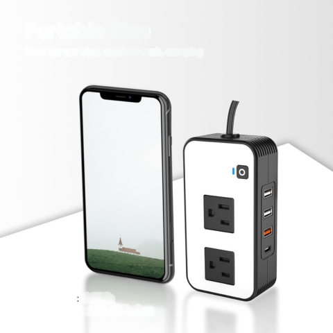 Bilstrømomformer – Hurtiglading med stikkontakter og USB-porter 