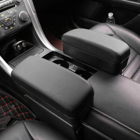 Apoyabrazos de Coche Multifuncional – Confort, Almacenamiento y Carga 