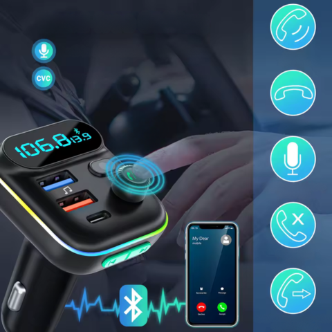 FM Bluetooth-sender til bil — Klare opkald & trådløs musik 