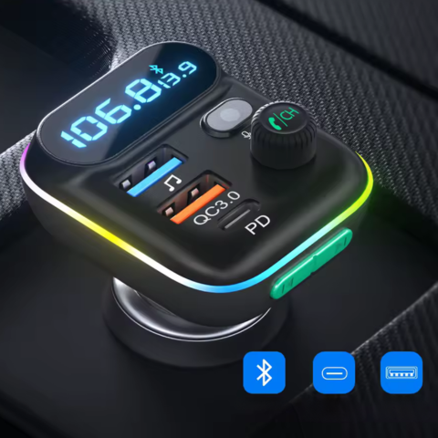 FM Bluetooth-sender til bil — Klare opkald & trådløs musik 