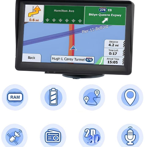 GPS Køreapparat Multifunktion – Præcise Ruter Og Guidet Stemme 