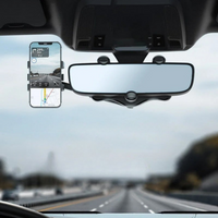 Suport Telefon Retrovizor – Unghi Reglabil și Fixare Stabilă 