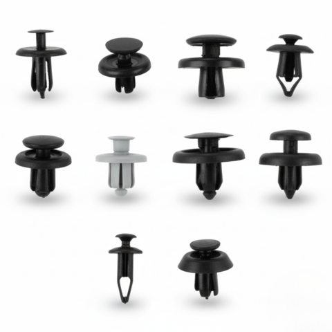 Clips De Fixation Automobile — Attaches Universelles En Plastique