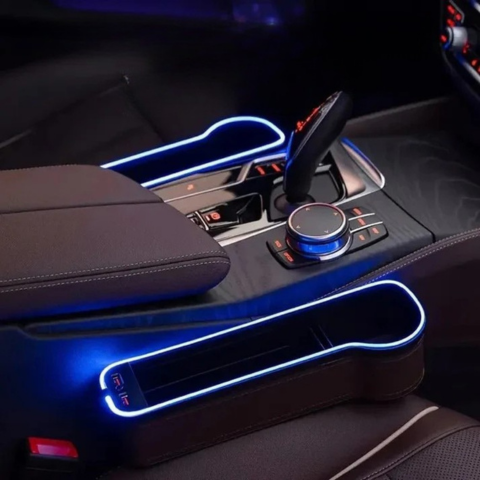 Organisateur De Siège De Voiture Avec Éclairage LED — Rangement Pratique & Ambiance Moderne