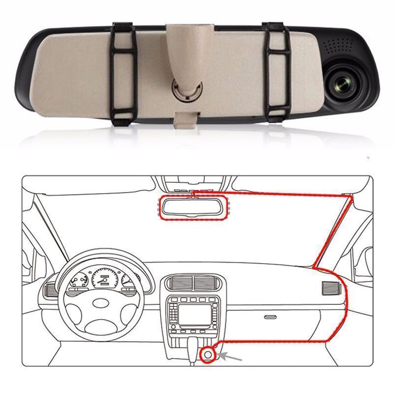 Cameră de bord cu două lentile - monitorizare continuă și unghi larg