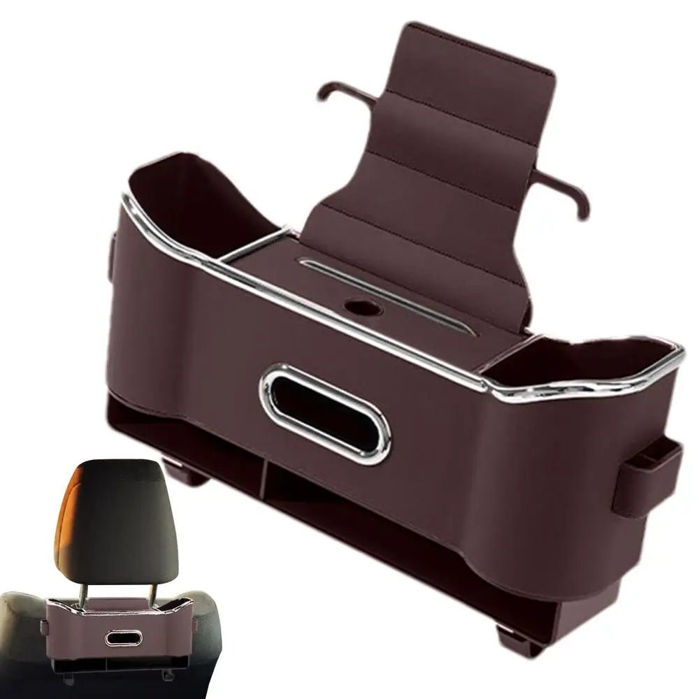 Organisateur De Siège Arrière Avec Crochets Et Boîte De Rangement — Espace Optimisé & Voiture Ordonnée